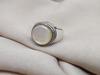 Mother of Pearl Men's Ring: 925 Sterling Silver Ocean Jewelry