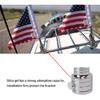 2Pcs 6" X 10" Motorcycle Flags American Flag For Harley Davidson Yamaha Honda Goldwing CB VTX CBR Chrome Stainless Steel Motorcycle Flagpole Mount