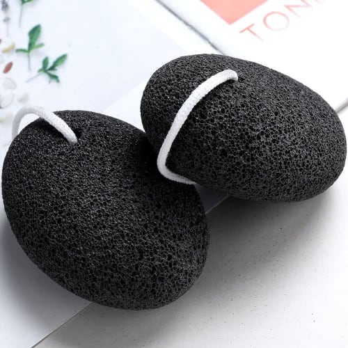 Borogo Lava Pedicure Tool, Natural Foot Pumice Stone for Feet and Hands, Hard Skin, Callus Remover, 2 Pieces - Removes Dead Skin, Heels, Elbows