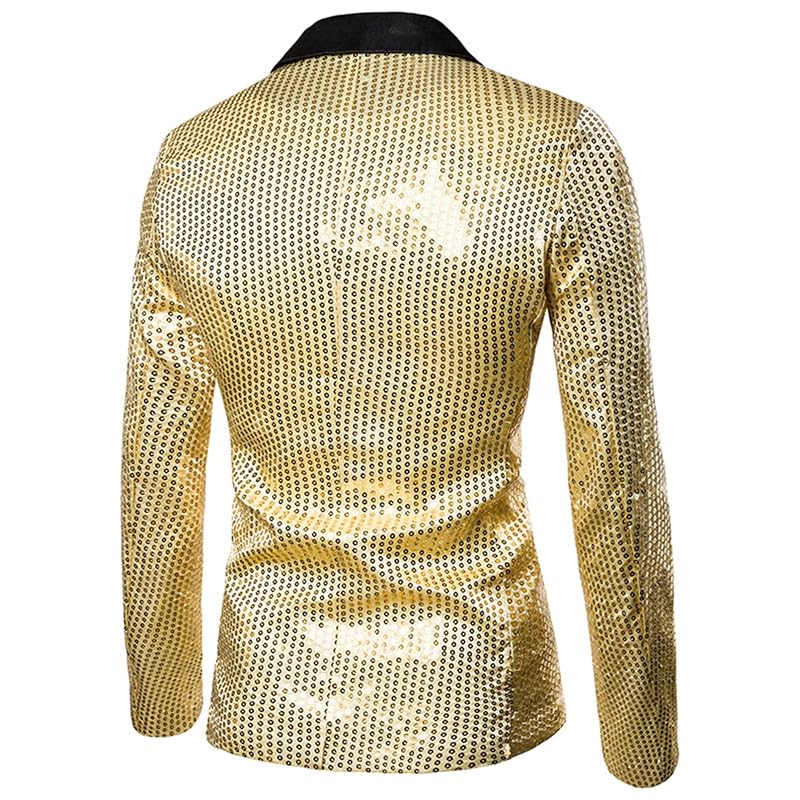 [Baestappy] Party Tuxedo, MC, Dance Costume, Year-End Party, New Year's Party, Stage Essential, Men's Sequin Prom Party Formal, Glamorous Shiny