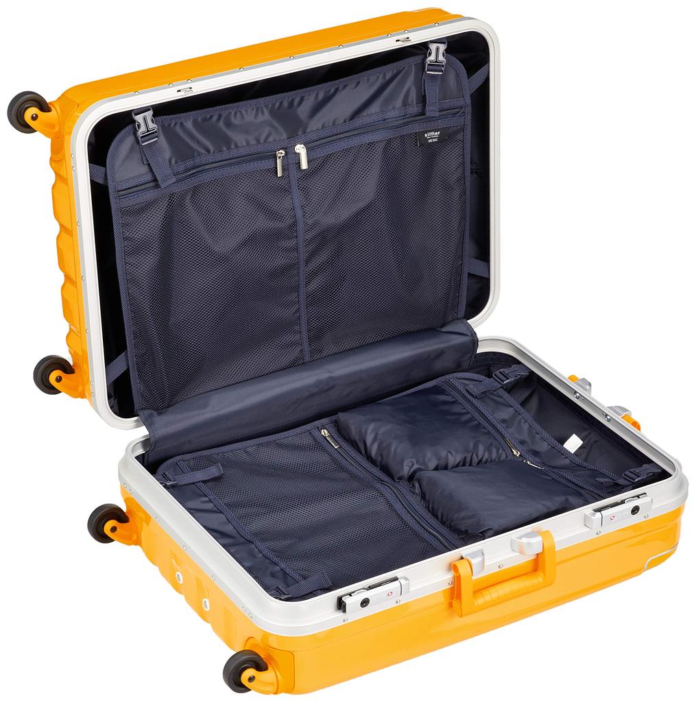 Kufr Sifre GREEN WORKS s pevným rámem s kolečky s maznicemi, GRE1043-59, 63 l, 59 cm, 4,4 kg, metalická žlutá