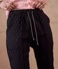 320SHOWROOM Jacquard Drawstring Bootcut Banding Pants Black