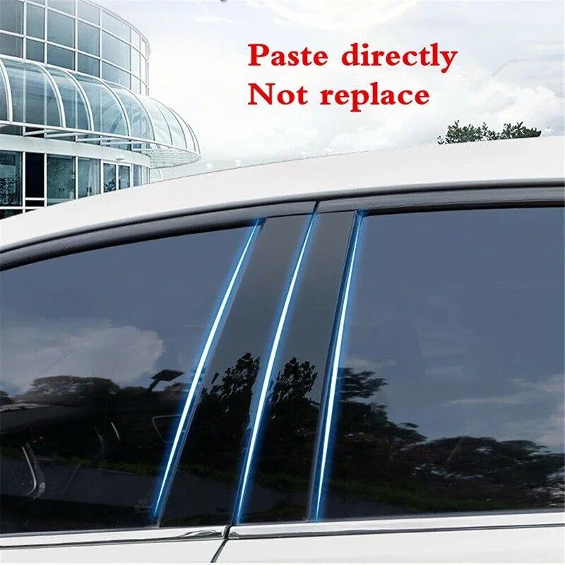 6pcs/set Gloss Black Pillar Post Window Cover Door Trim Decoration Sticker for Dodge Charger 2006 2007 2008 2009 2010