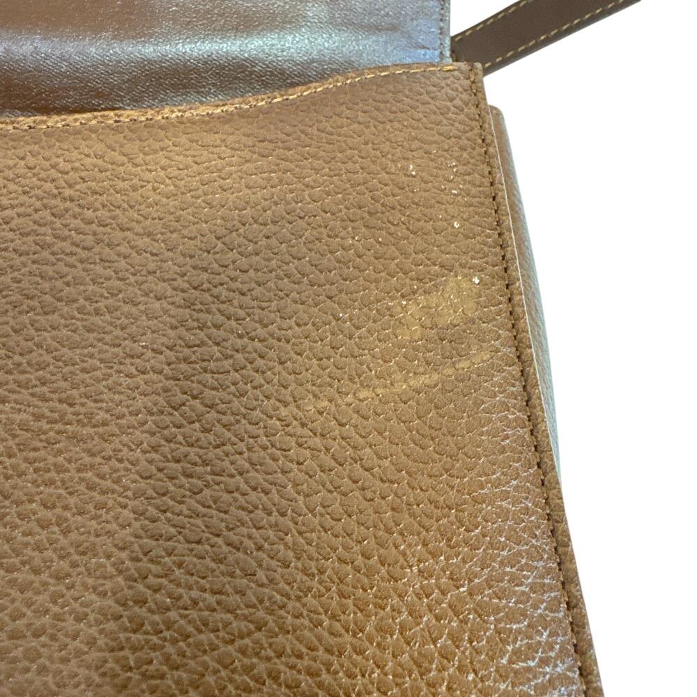 Burberrys 2-Wege Vintage V-Leder Umhängetasche Braunes Leder Gebraucht