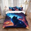3pcs Anime Cat Bedding Set - Includes One Quilt Cover and Two Pillowcases (No Core) - Festival Gift, Home Decor, Bedroom and Guest Room Deco