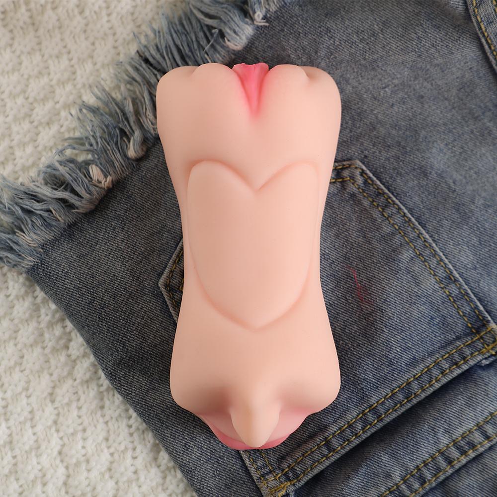 2 In 1 Male Masturbator Adult Sex Toys, 3D Textured with Sexy Realistic Vagina Tight Anus, Mens Stroker Sex Doll for Man Masturbation 530g