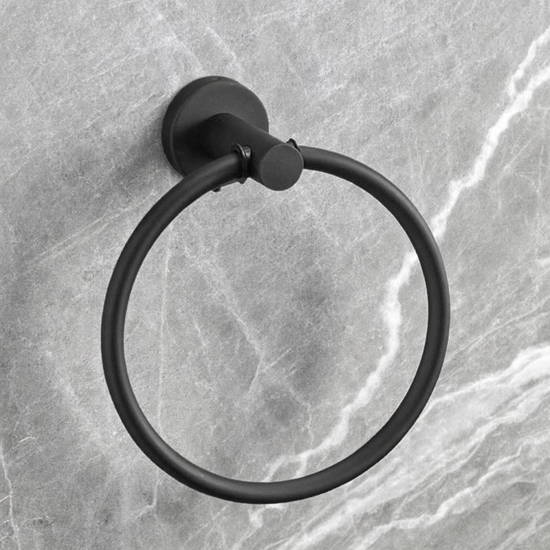Hotel Commercial Bathroom Towel Holder Stainless Steel Wall-mounted Towel Ring Waterproof Anti-slip Design for Toilet Use