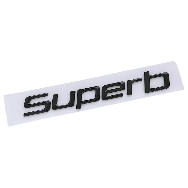 Car Trunk Sticker Emblem Exterior for Skoda Superb Octavia 2023 2024 Letter Badge Rear Decals Auto Modification Accessories