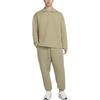 Nike Tech Fleece Reimagined Solid Color Loose Fit Long Sleeve Polo Shirt Men tops Olive-Green FZ7571-276