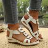 Large Size Roman Style Women's Sandals Open Toe Beach Slippers Summer Wedges Comfortable Outdoor Slip-On Shoes for Women