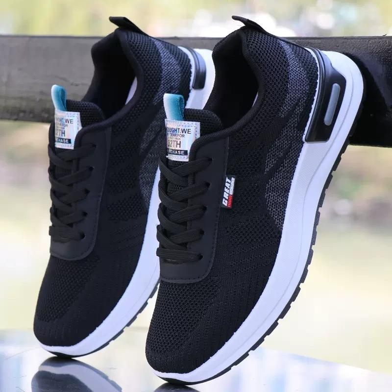 Summer All-match Men's Running Sneakers Breathable Non-slip Damping Casual Sports Shoes Outdoor Soft Vulcanized Shoes Zapatillas