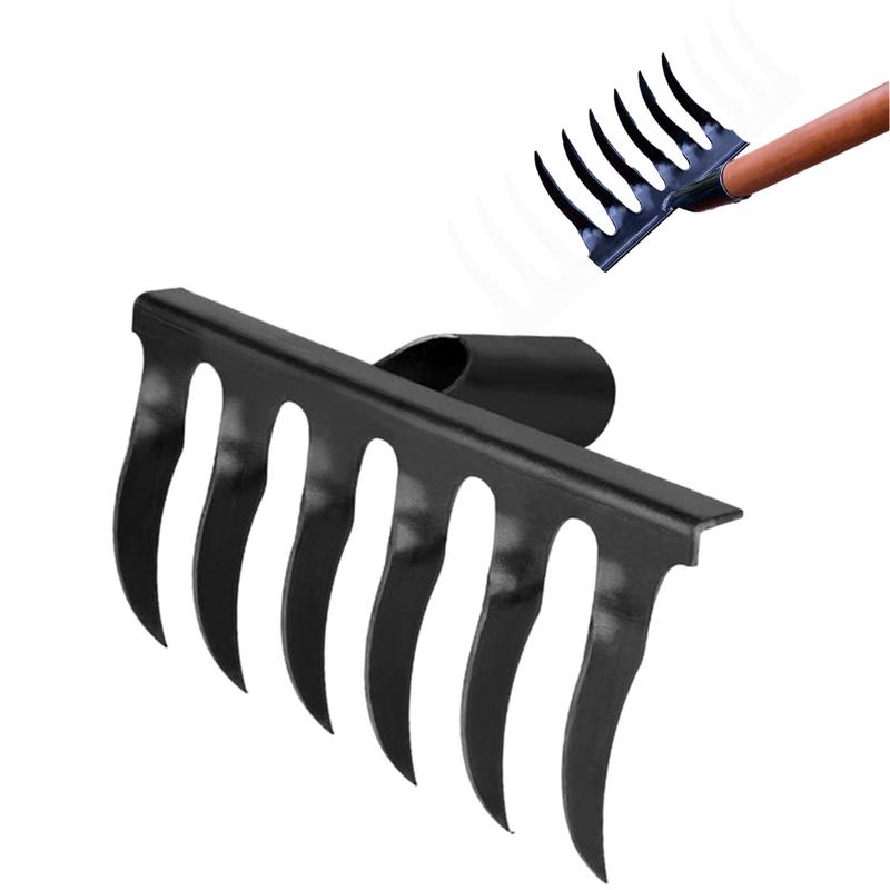 Laubbesen für Rasen, robuster Gartenrechen, Rasengeräte, Vertikutierrechen, Vertikutierrechen, Gartenhacke aus Metall, Gartenrechen zum Lockern