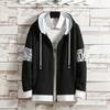 Spring and Autumn Trend Hooded Cardigan Sports Top Trousers Youth Leisure Sports Sweater Student Solid Color Fashion Suit Male