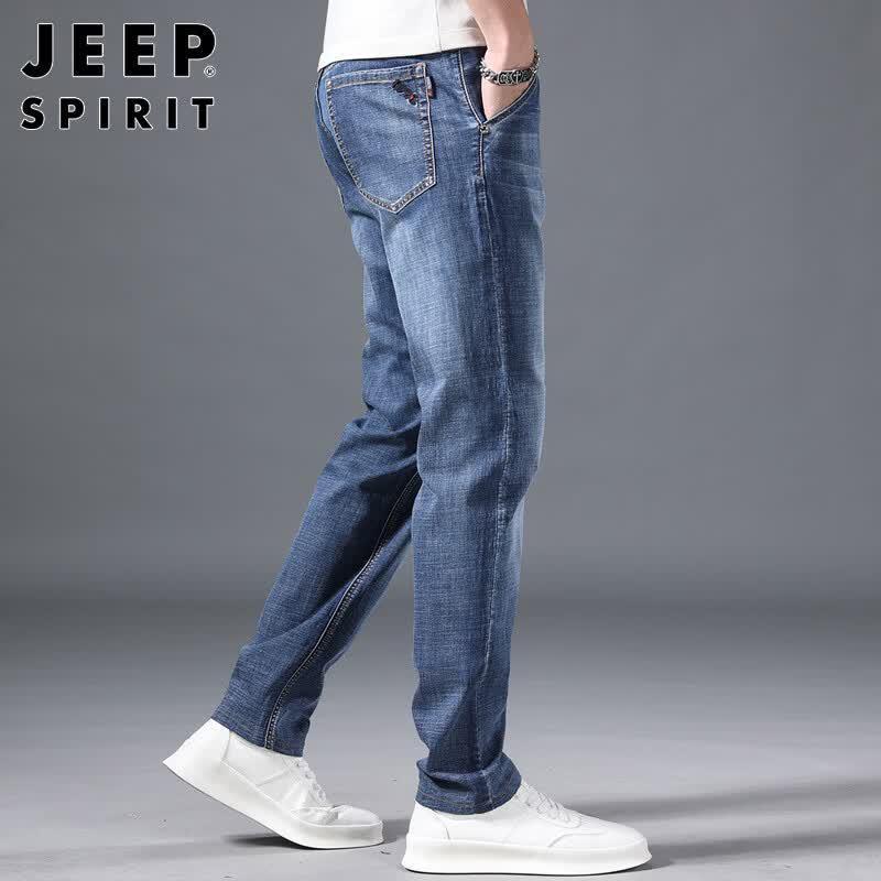 JEEP SPIRIT Men's Loose Fit Straight Leg Jeans