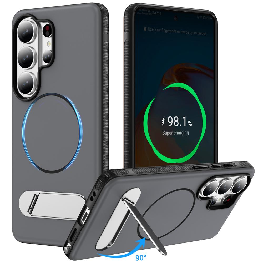 

Folding Invisible Stand Bracket Magnetic For Magsafe Cases For Samsung Galaxy S26 S25 FE S24 S23 Ultra Plus PC Shockproof Cover Galaxy S25 FE