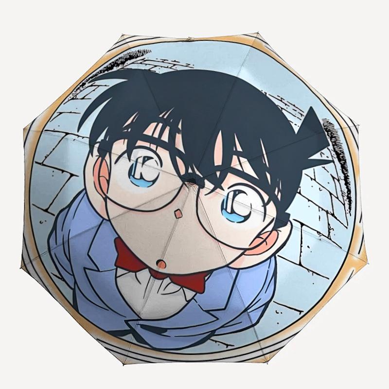 

1PC Detective Conan Automatic Folding Umbrella, Sturdy And Durable Automatic Folding Umbrella with 8 Ribs, a0911006