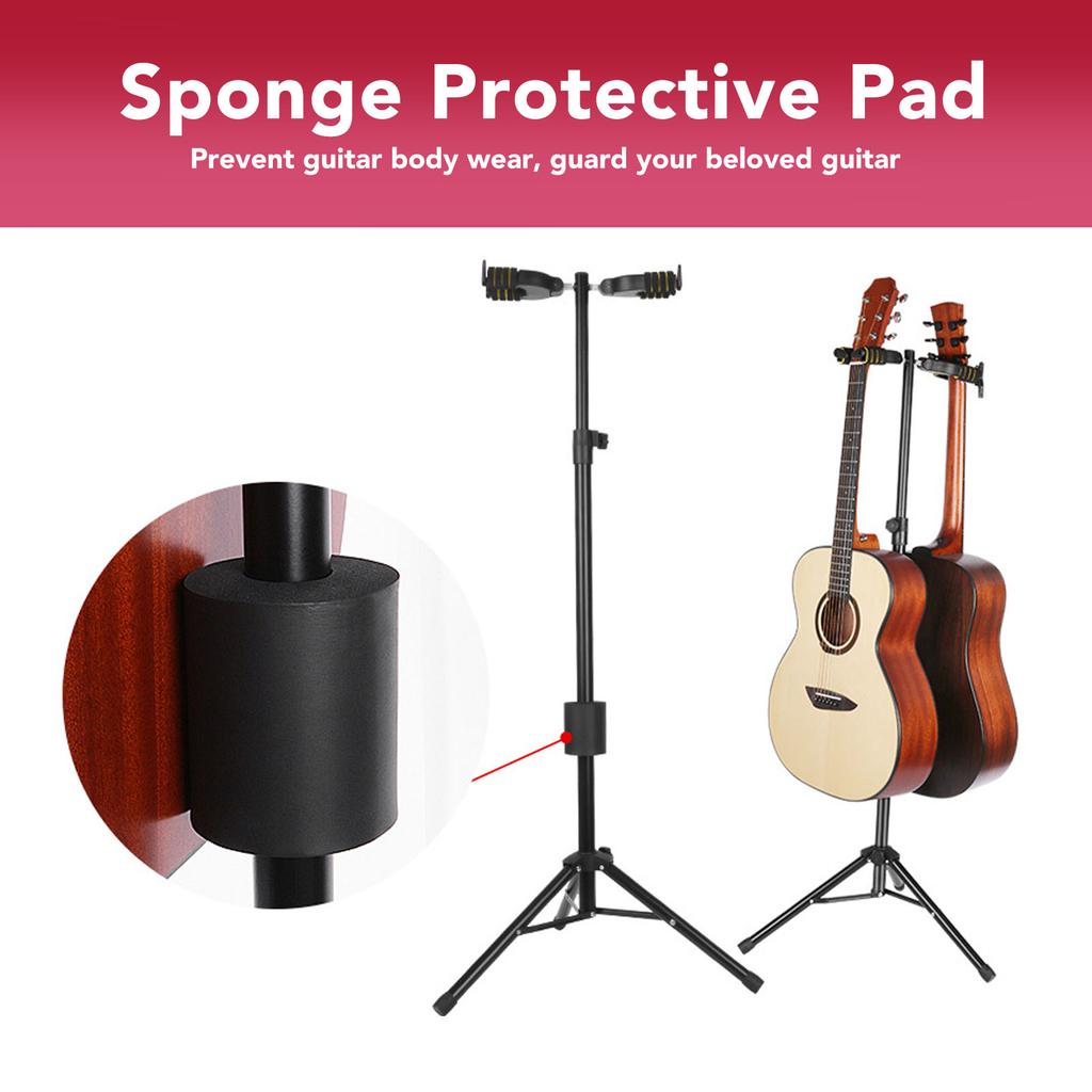Auto Lock Guitar Stand Double Guitar Stand Guitar Stand Gravity Auto Lock Non Slip Anti Scratch Double Guitar Holder Floor Stand