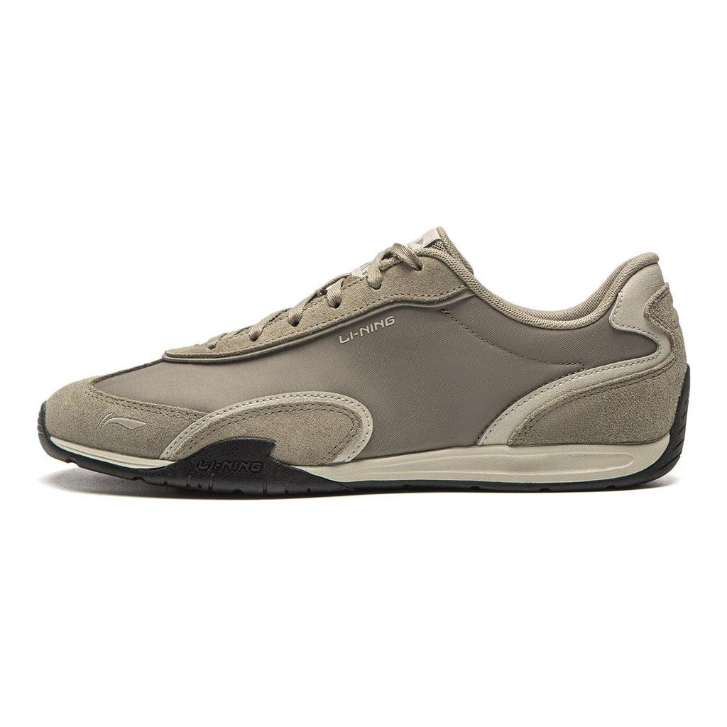 Li Ning Film 70S Rutschfest, Abriebfest, Leicht Niedrig geschnitten Bundeswehr Sneaker Herren Teemilch Umber AGCW213-2