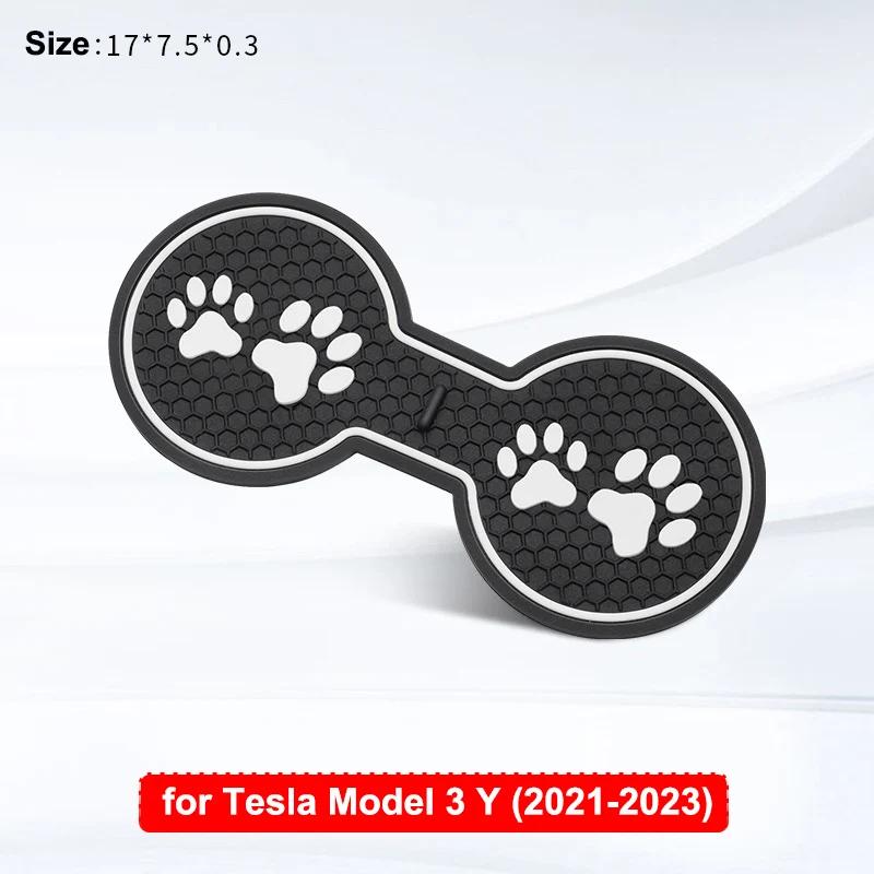 

для Tesla Model 3 Highland Center Control держатель для стакана воды мягкий противоскользящий коврик подстаканник модель XS 2023 модифицированные аксессуары