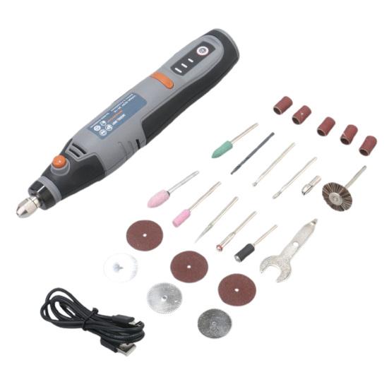 

Аккумуляторный роторный инструмент Аккумулятор 2200 мАч Зарядка через USB Регулировка 3 скоростей Легкая шлифовальная машина Роторный инструмент с регулируемой скоростью