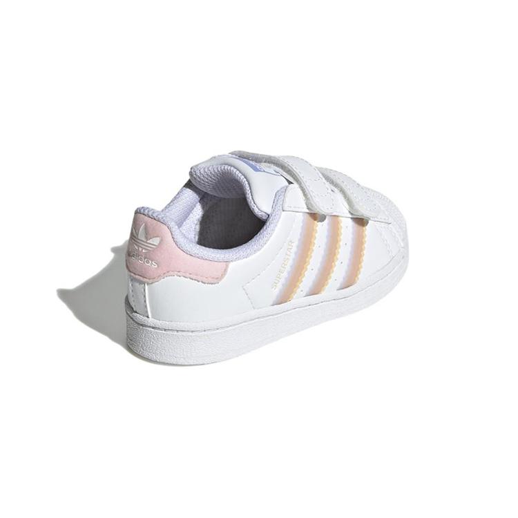 Adidas Originals SUPERSTAR CF Abrasion Resistant Low top Skateboard Shoes White Yellow Pink Infant And Toddler GY3364