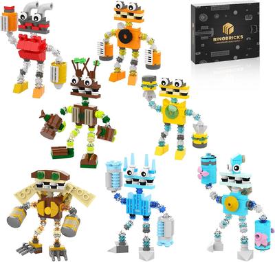 Wubbox Sing Monsters Zestaw Budowlany, 7 w 1 Przyjaciele Śpiewających Potworów Klocki Budowlane, Mini Figurki Potworów Gra Zabawka Budowlana 639 szt.