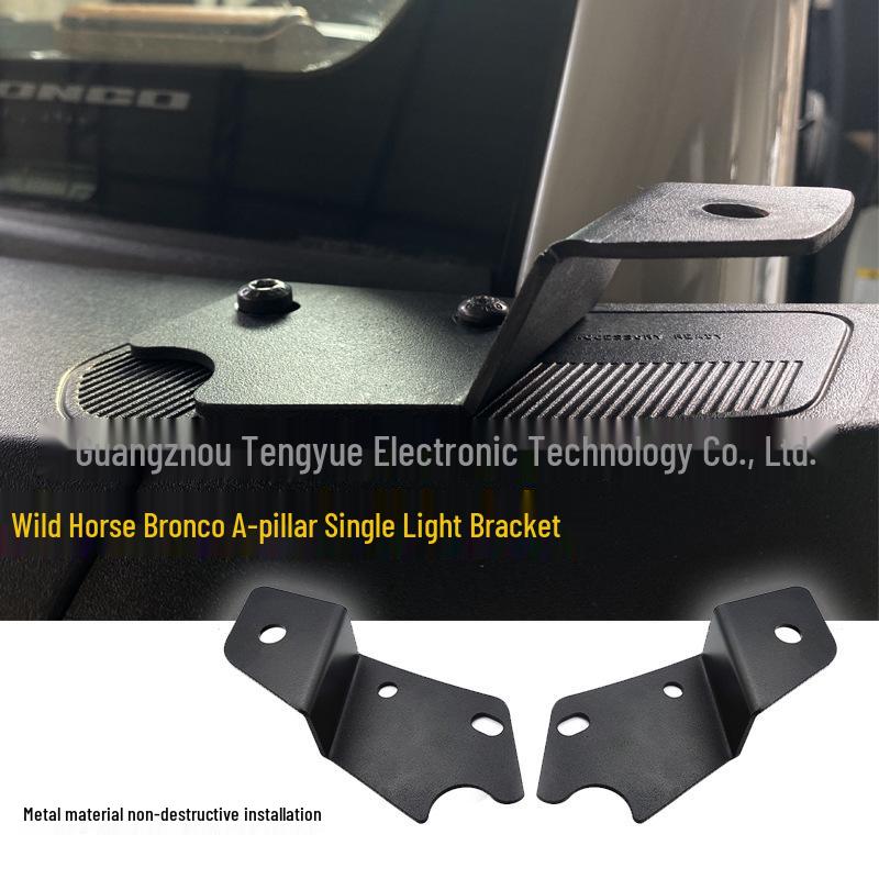 Ford Bronco A-Pillar LED Spotlight Mount for Hood Modification