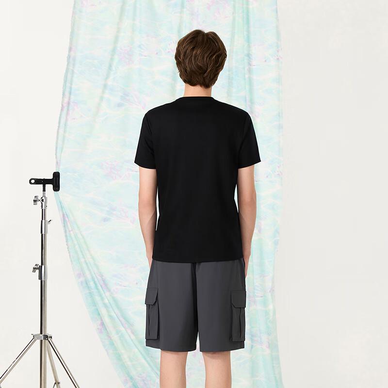 Tanboer Men's Printed Round Neck Short Sleeve T-Shirt
