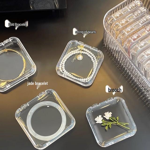 

Transparent Anti-Oxidation Portable Jewelry Box for Wenwan Crystal Bracelets and Bangles