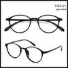Retro Chic TR90 Oval Eyeglass Frame - Lightweight, Stylish Tea Color for Women, Prescription Compatible