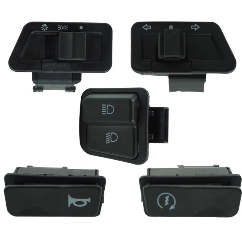 

5 шт., фара для запуска мотоцикла, дальний/ближний свет, фара, звуковой сигнал поворота, переключатели для GY6 ATV, грязевой велосипед, мопед