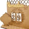 Eid Mubarak countdowns Calendar Decorative Wooden for Centerpiece