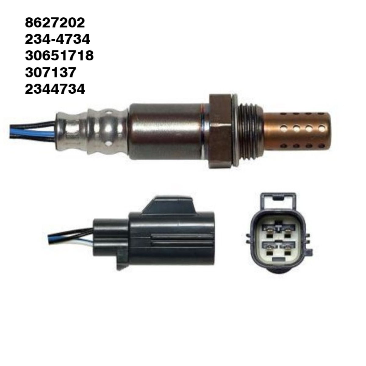 Total length is 81cm, fit for land rover oxygen sensor 8627202, 234-4734; 30651718, 307137; 2344734