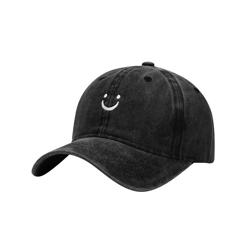 Emoji Face Washable Cotton Baseball Cap With Sun Protection For Casual Men Women