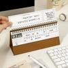 Oct. 2026 - Dec. 2027 2027 Mini Desk Calendar Foldable Record Calendar Double-coil Calendar  Office