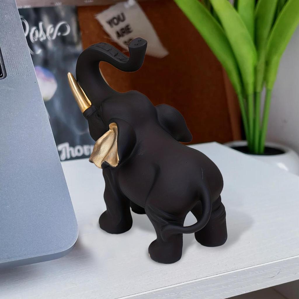 Light Luxury Elephant Sculpture Office Desk Decor European Style Home Living Room TV Cabinet Elephant Decor