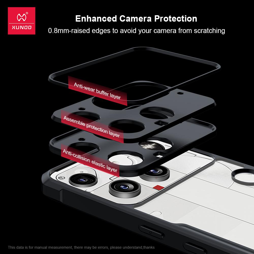 Case for Nothing Phone 3 Case Airbag Shockproof Camera Protect Back Ultra Transparent Phone Cover Acrylic+TPU Hybrid Shell