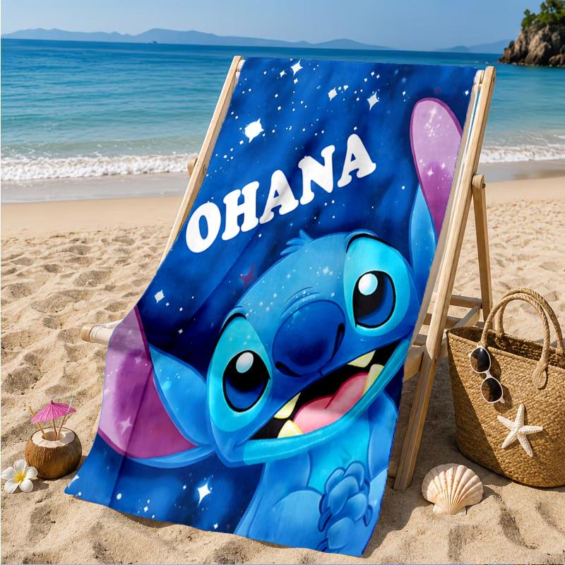 Cartoon Hawaii Artwork Printed Microfiber Beach Towel, Soft And Absorbent, Quick-Dry, Ideal for Summer Travel, Beach Essential, Swimming Pool
