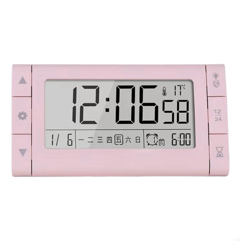 62KD Multipurpose Silents LED Digital Clock with Time and Temperature for Work and Rest
