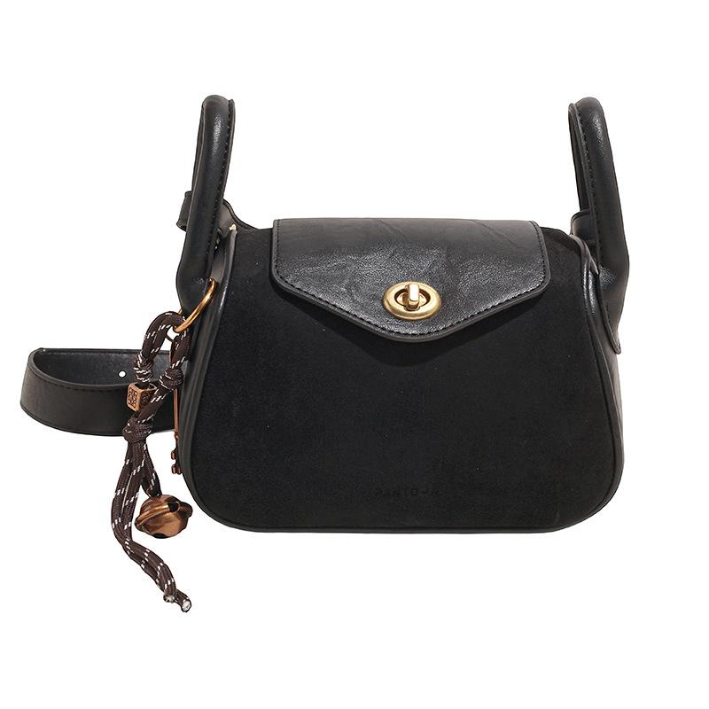 Suede bag women's autumn and winter 2025 new casual messenger bag matte retro premium portable pillow bag
