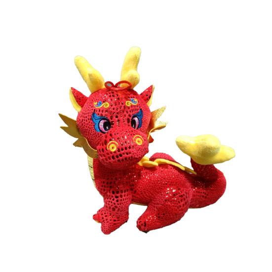 

New Year of 2024 of Cartoon Dragon Plush Doll Three-dimensional Chinese Zodiac Dragon Mascot Plushies Kawaii Stuffed Animal Pillow Festival M