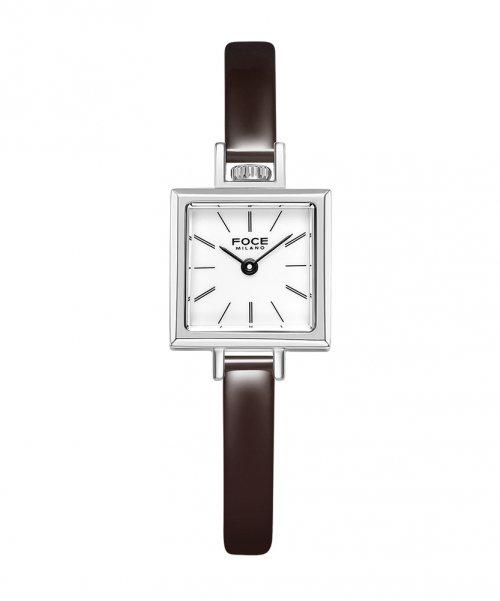 

[FOCE LADY] FOCE LADY 19.5mm Women s Square Leather Watch FM1913L-WH FREE
