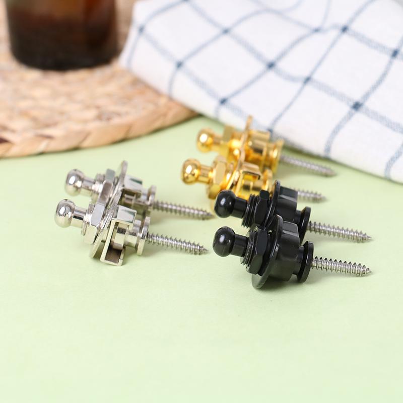 2 Pcs Guitar Strap Lock Botton Schaller Straplocks Electric Acoustic Bass