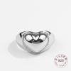Xiaomi Real 925 Sterling Silver Rings for Women Open Vintage Wedding Trendy Jewelry Large Adjustable Antique Rings Anillos