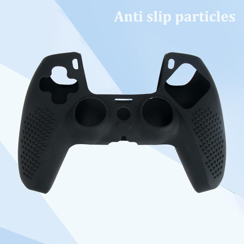 1 Stück Rutschfeste Silikonhülle Skin für PS5 Controller Weiche Hülle Mit Anti-Rutsch-Punkten Daumenstick für Dualsense