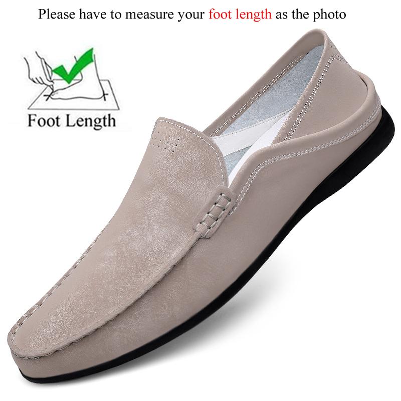 Loafers Men Casual Leather Shoes Slip On Spring Summer Black Brown Fashion Italian Trendy Luxury Designer Brand Loafer