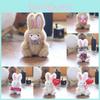 Plush Bunny Keychain With Pp Cotton Fill For Valentines Day Gift And Bag Decoration