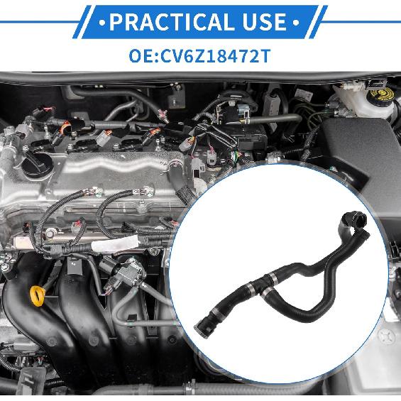 HVAC Heater Hose Compatible for Ford Escape 2013-2019, Durable Rubber Black Engine Water Heater Hose