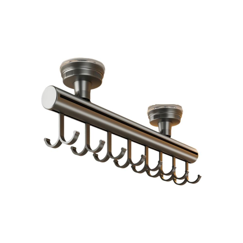 Space Saving Sliding Wardrobe Hooks Removable Moisture-proof Pull-Out Clothes Hanger Adjustable No-Drill Scarf Tie Rack Bedroom