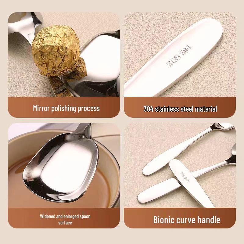 304 Stainless Steel Long Handle Square Head Spoon for Rice, Watermelon, Mixing, and Serving.